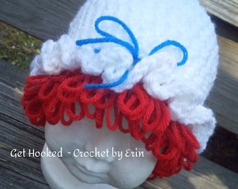 Raggedy Ann hat/wig---  Baby to Adult ( Andy also available)