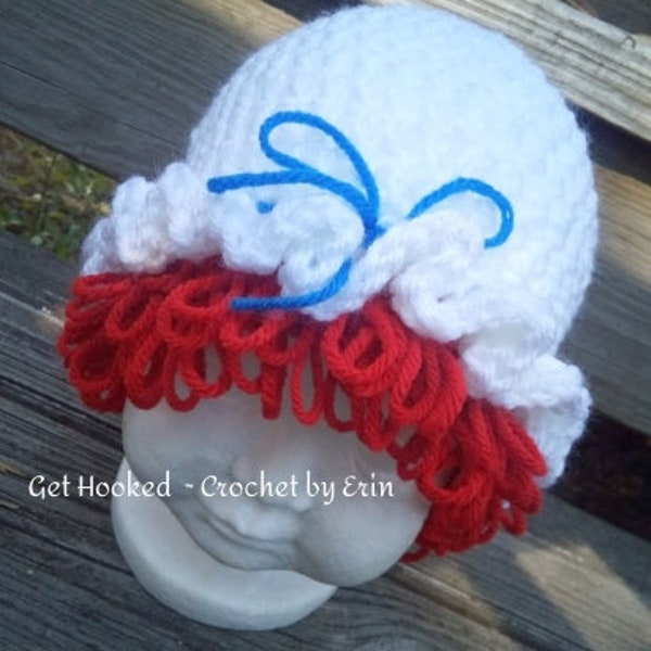 Raggedy Ann hat/wig---  Baby to Adult ( Andy also available)