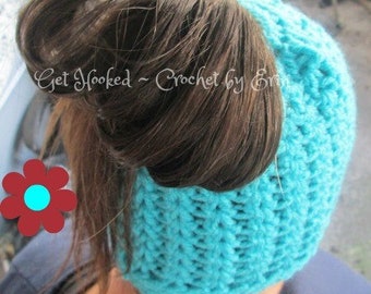SALE Messy Bun Ponytail beanie/hat. Available in a bunch of colors .