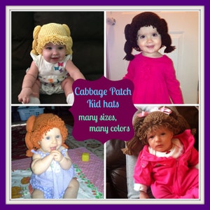 Cabbage patch Kid Hat / wig --- many colors, many sizes, low shipping cost.