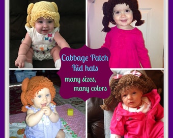 Cabbage patch Kid Hat / wig --- many colors, many sizes, low shipping cost.