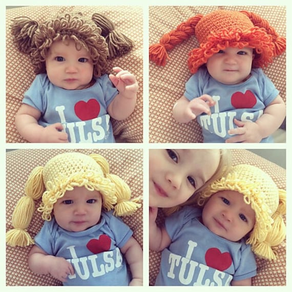 Cabbage patch Kid Hat / wig many colors many sizes low | Etsy