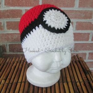 Pokemon Poke'ball Hat/ beanie/ ALL SIZES/ ships everywhere/sizes in description image 1