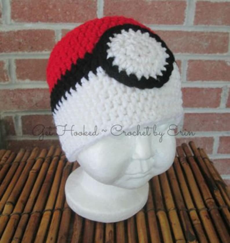 Pokemon Poke'ball Hat/ beanie/ ALL SIZES/ ships everywhere/sizes in description image 1