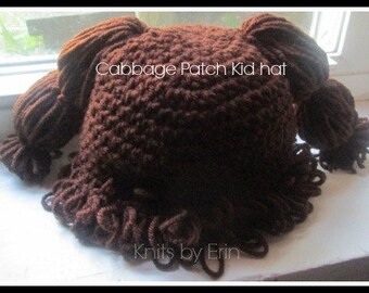 Teen to Adult Cabbage patch Kid Hat / wig --- many colors, many sizes, low shipping cost.