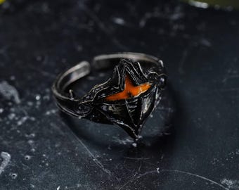 PREMIUM Fanmade Calamity Ring – Handmade 950 Silver Fantasy Jewelry – Inspired by Serpent, Steel, Calamity & Favor Protection Rings
