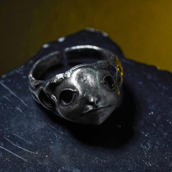 PREMIUM Albinauric Mask Ring – El.den Ring Inspired Jewelry | Handmade 950 Silver Fantasy Ring | Dark Souls Collector Gift