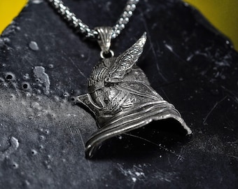 PREMIUM Ironeye Nightreign Emblem Pendant – Handmade 950 Silver Hero Necklace – Limveld-Inspired Fantasy Talisman Jewelry Gift