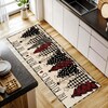 Black White Checkered Kitchen Rug With Homemade Food Pot Design ...