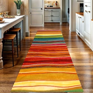 Teppichläufer: Warme Boho-Farben, waschmaschinenfest und rutschfest