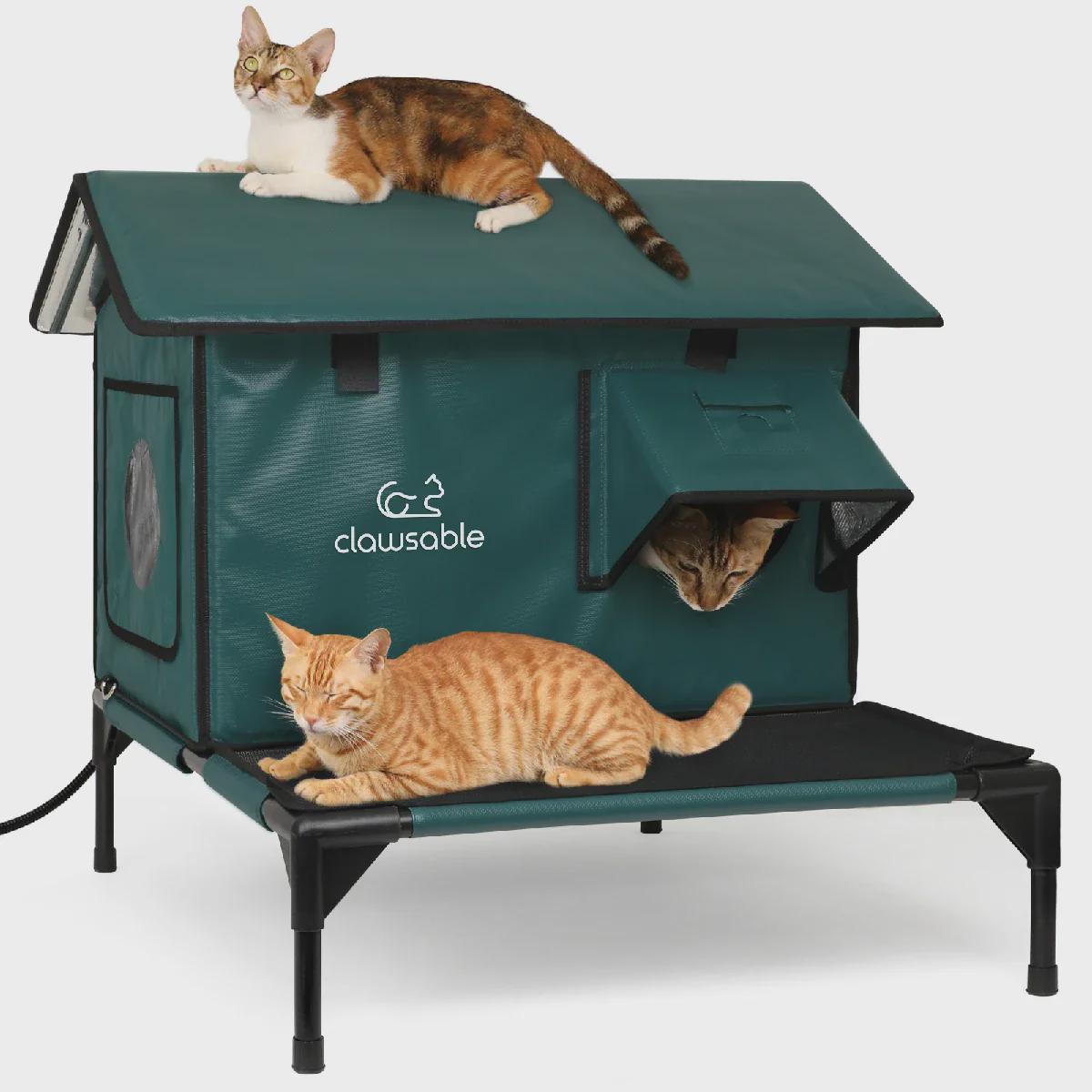 Clawsable Waterproof Heated Cat House｜network System Platform