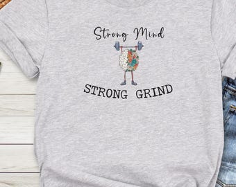 Strong Mind Strong Grind Shirt, Motivational Gym Tee, Mental Toughness T-Shirt, Fitness Quote Shirt, Workout Mindset Tee, Gymwear Tee