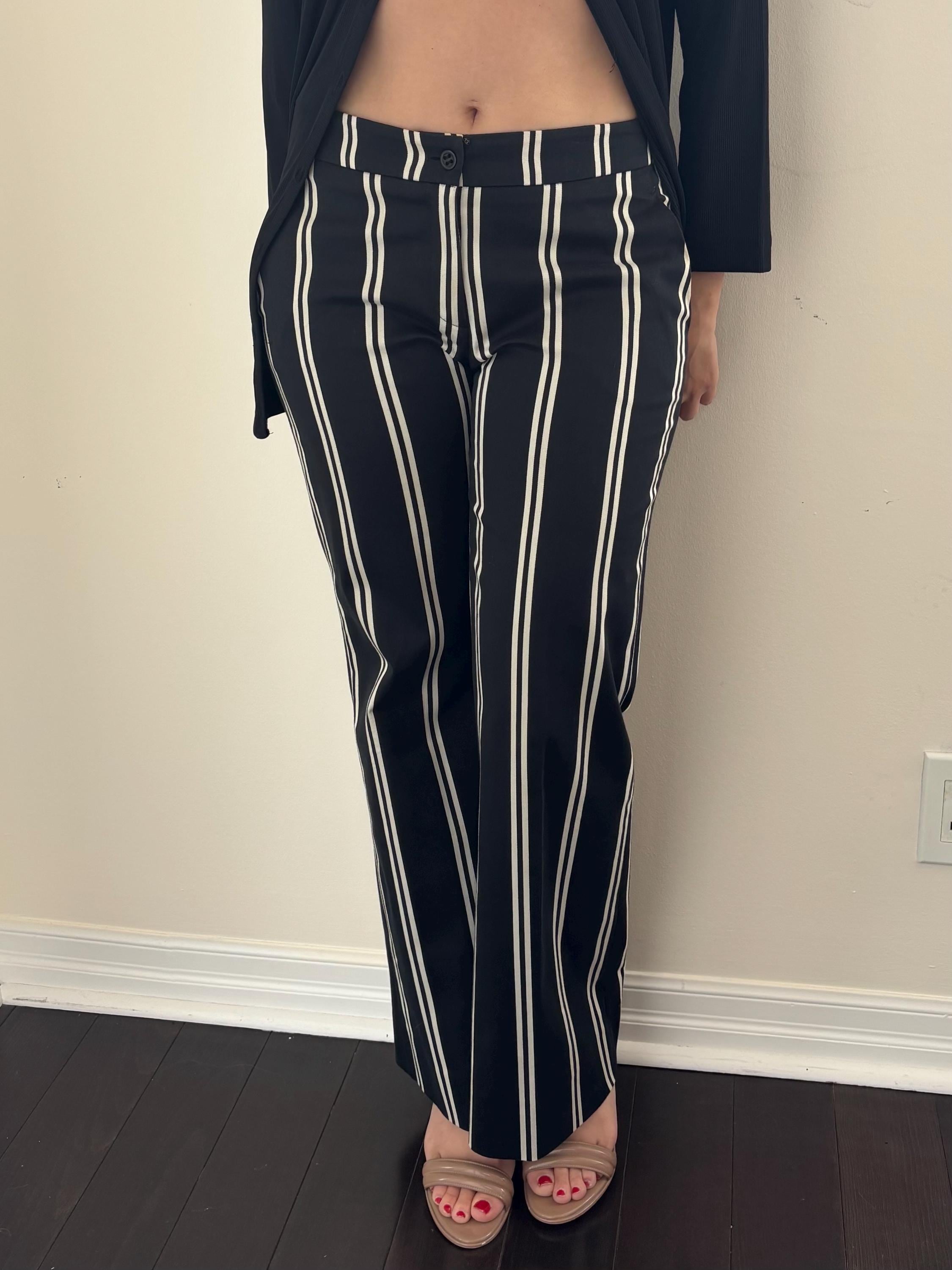 stripe slacks pants 00s - Striped Pants Pleated Classic Track stripe slacks pants 00s - Striped Pants Pleated Classic Track