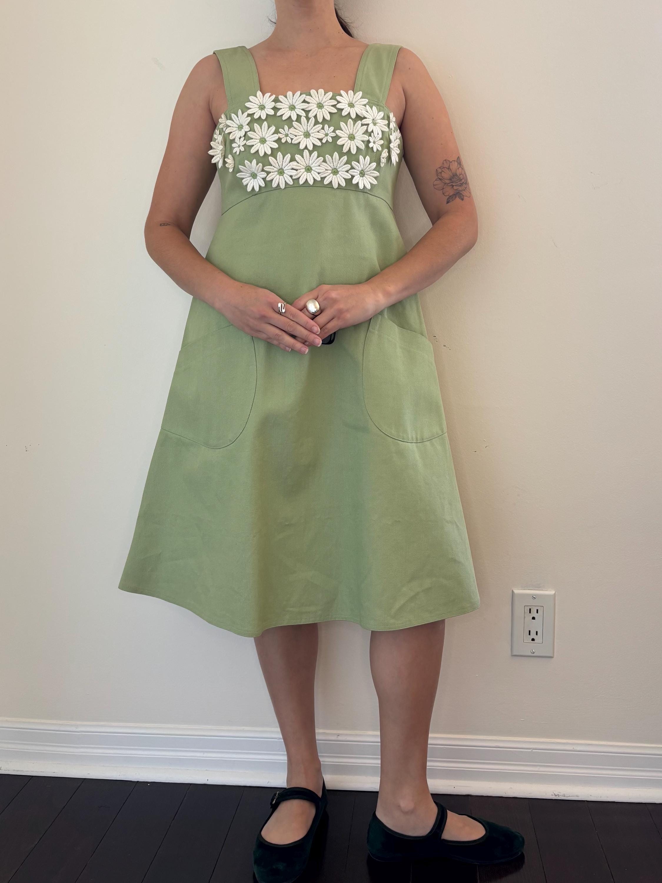 lempicka green dress Vintage Lolita Cotton | 00s Floral Appliqué lady in the green dress painting