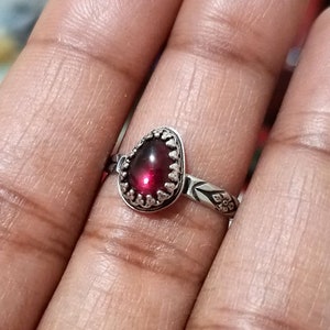 Garnet Ring, January Birthstone, Gemstone Jewelry, Birthstone Jewelry, Sterling Silver