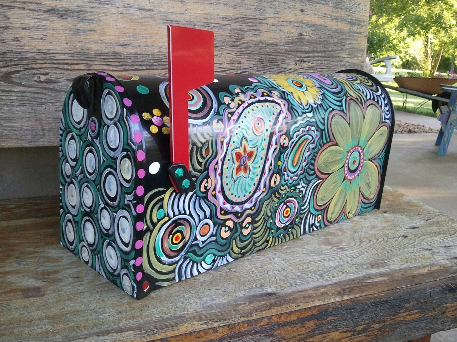 Custom Fun Funky Painted Mailbox Etsy