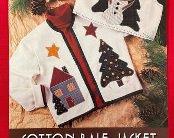 Indygo Junction “Cotton Bale Jacket” Applique Sewing Pattern, Misses Sizes S-M-L