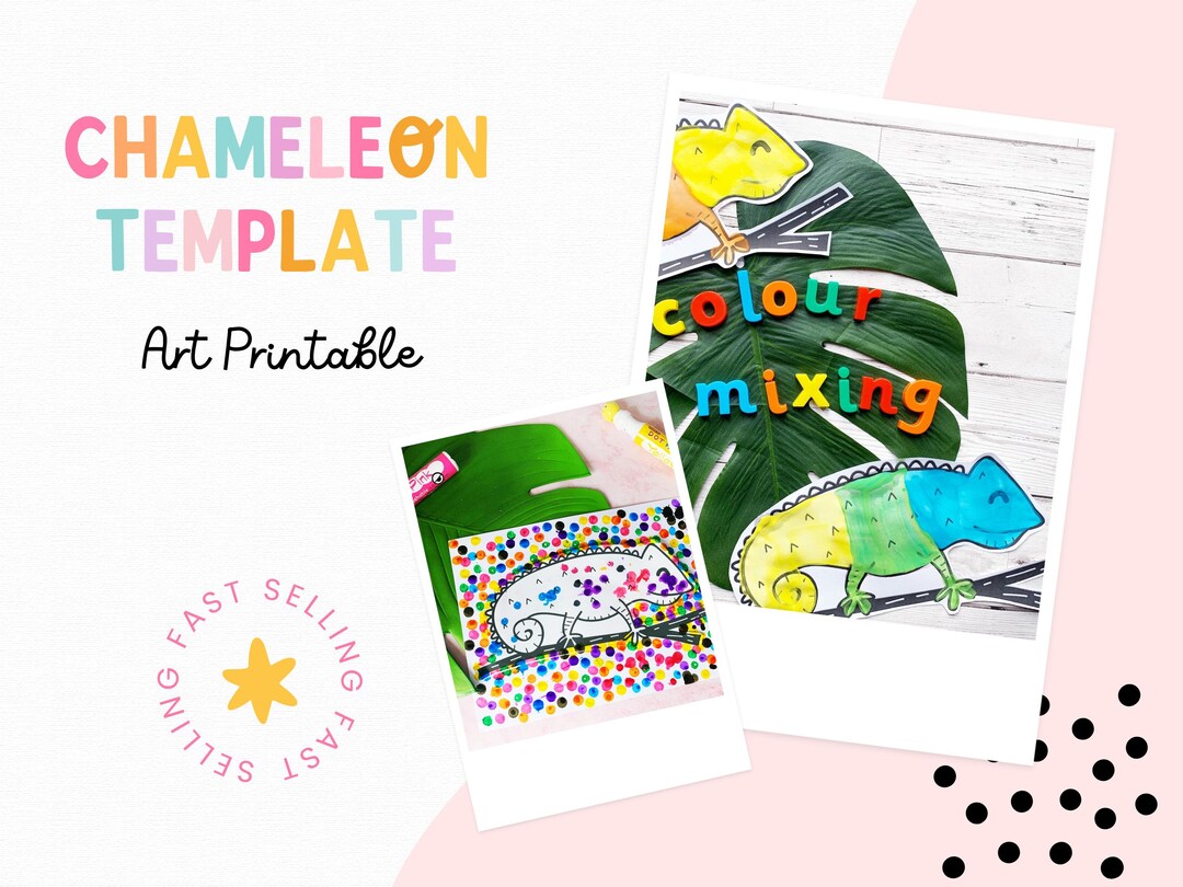 Chameleon Template - Animal Craft Template for Kids, for Reception, KS1 ...