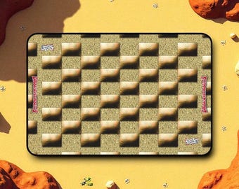 Tapete de juego Draughtnauts Desert Mat / Tablero de batalla de ciencia ficción de neopreno de 12x18 pulgadas / Tapete de juego de estrategia de mesa