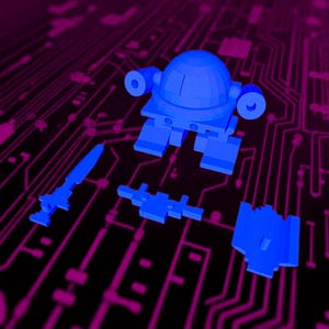 Base Model STL Kit – Modular Robot Miniature | Digital 3D Print Files for Custom Figures