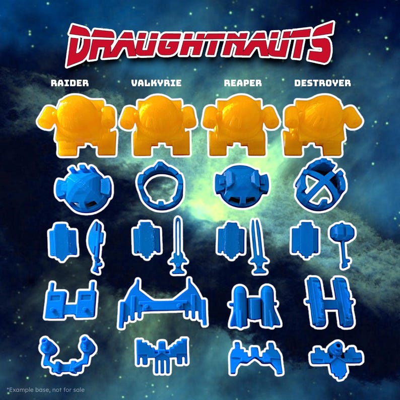 3D Printed Robot Miniatures: Red White Blue Mech Squad - Draughtnauts ...