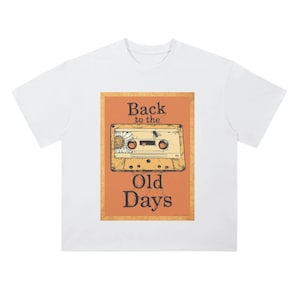 Back to the Old Days Cassette Tape T-Shirt – Retro Vintage Music Tee – Nostalgic Graphic Shirt for 80s & 90s Lovers