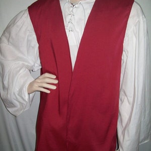 Renaissance / Pirate Men Vest Size Extra Large Various Colors
