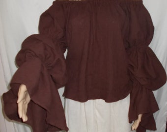 Woman's Renaissance / BOHO Peasant Puffy Sleeved Shirt Size 13/14 Multi-Colors