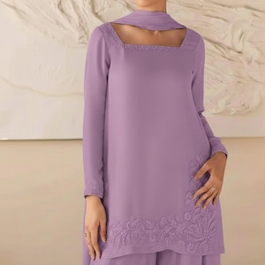 Farshi Shalwar Suit Pakistani Designer Silk Shalwar Kameez Embroidered Dress Latest Punjabi Patiala Partywear Nikkah Dress Ethnic EId Outfit Lilac