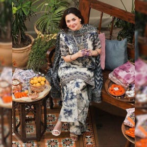 Pakistani Lawn 3PC Suit Embroidered Designer Shalwar Kameez Dress Printed Dupatta & Trouser Summer Casual Party Eid Outfits For Women