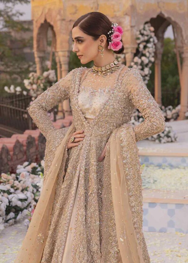 Designer Bridal Gown Pakistani Indian Wedding Dress Custom Stitch ...