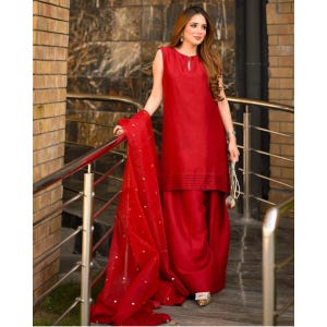 Farshi Shalwar Suit Pakistani Designer Dress Silk Shalwar Kameez Punjabi Patiala Partywear Nikkah Dress Long kurti Dresses Ethnic Eid Outfit
