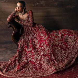 Red Designer Lehenga Choli Pakistani Indian Bridal Dress Custom Stitch Embroidered Net Peshwas Dress For Nikkah Mehendi Dress Wedding Outfit