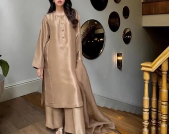 Farshi Shalwar Suit Pakistani Designer Silk Shalwar Kameez Embroidered Dress Latest Punjabi Patiala Partywear Nikkah Dress Ethnic EId Outfit