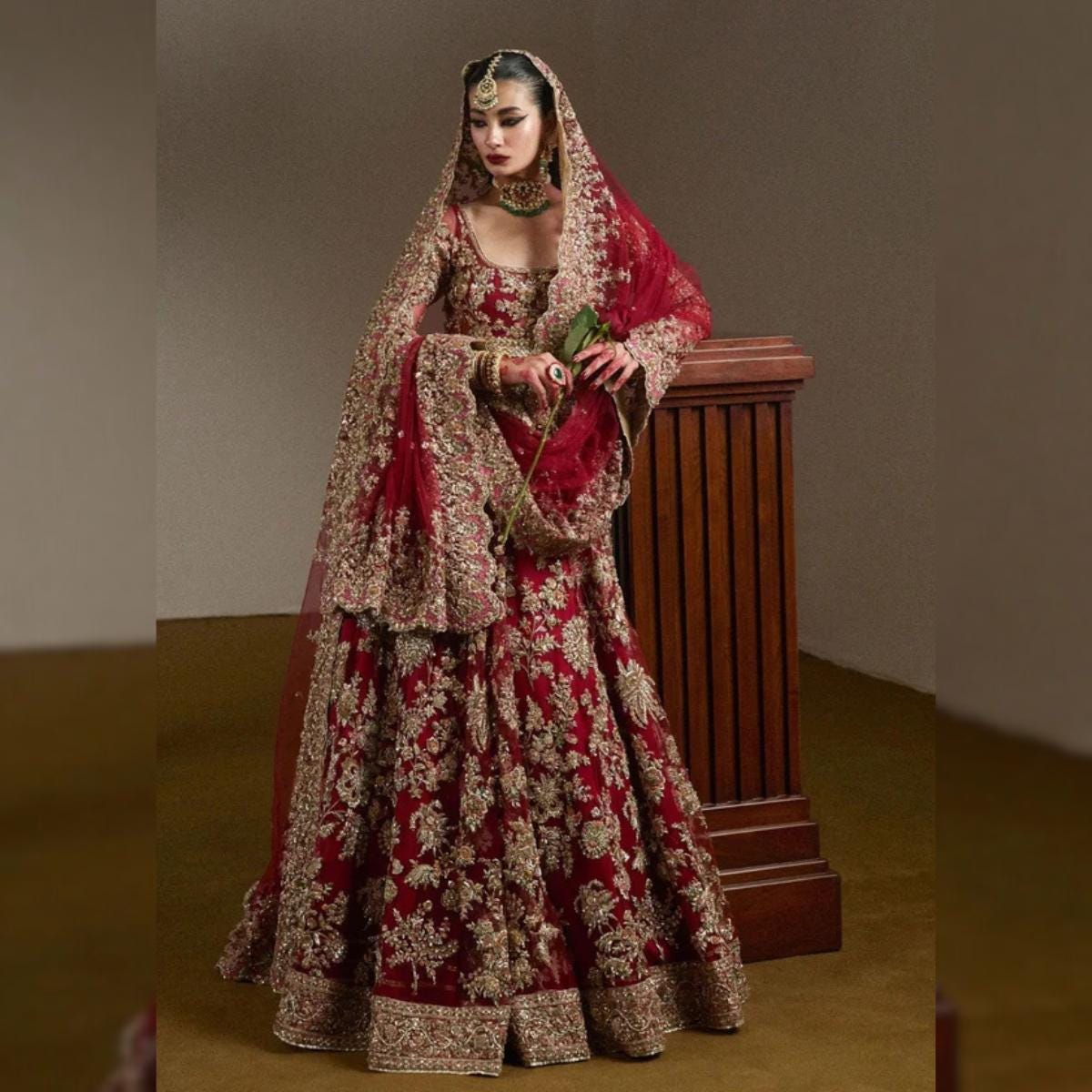 formal dresses from turkey online Chic Floral Sequin Maxi Maroon Turkish Kaftan Formal Dress 36 main image 1