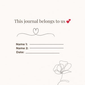 Couples Love Story Journal: Relationship Prompts & Games (Printable PDF Keepsake)