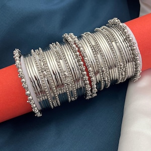 2Pc Banjara Antique Oxidize Kada, Indian Silver bangle bracelet set, Gift Jewelry