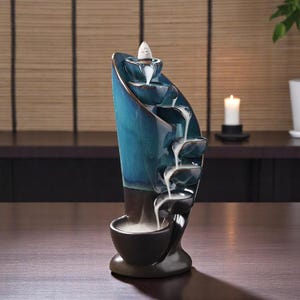 Ceramic Waterfall Incense Burner – Backflow Style, Relaxing Aroma Decor