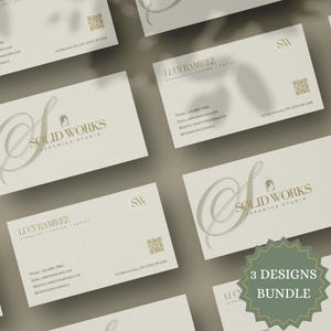Minimalist Modern Business Card, Business Card Canva Template, QR Code Business Card, Professional Business Card, Printable Business Cards