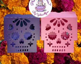 Skull lanterns, 5 designs, deceased, openwork box, openwork box, Day of the Dead