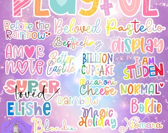 Playful font, playful font, beautiful fonts, beautiful typefaces, playful typography, there are more than 20. Includes fonts in .TTF and .OTF
