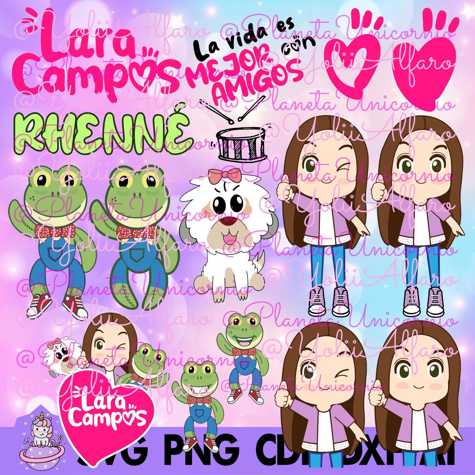 Lara Vector Lara Campos en SVG, PNG y otros formatos, rana Rhennéé, Galleta, Lara ...
