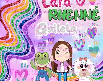 Lara Campos in SVG, PNG, and other formats, Rhennée frog, Cookie, Lara Lara, frog, Lara, Campos. Includes .TTF font.
