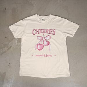 Cherry Shirt: Comfort Colors Fruit Tee, Coquette Summer Top, Retro Cherries Gift