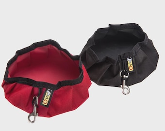 Ciotola portatile per l'acqua del cane: tessuto Cordura, monogramma gratuito, realizzata a mano negli Stati Uniti