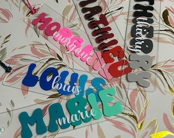 Personalized Acrylic Bookmark - Name Bookmark - Customizable Gifts