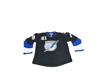 Vintage Tampa Bay Lightning Stamkos 91 Jersey NHL Hockey Sports Blue White