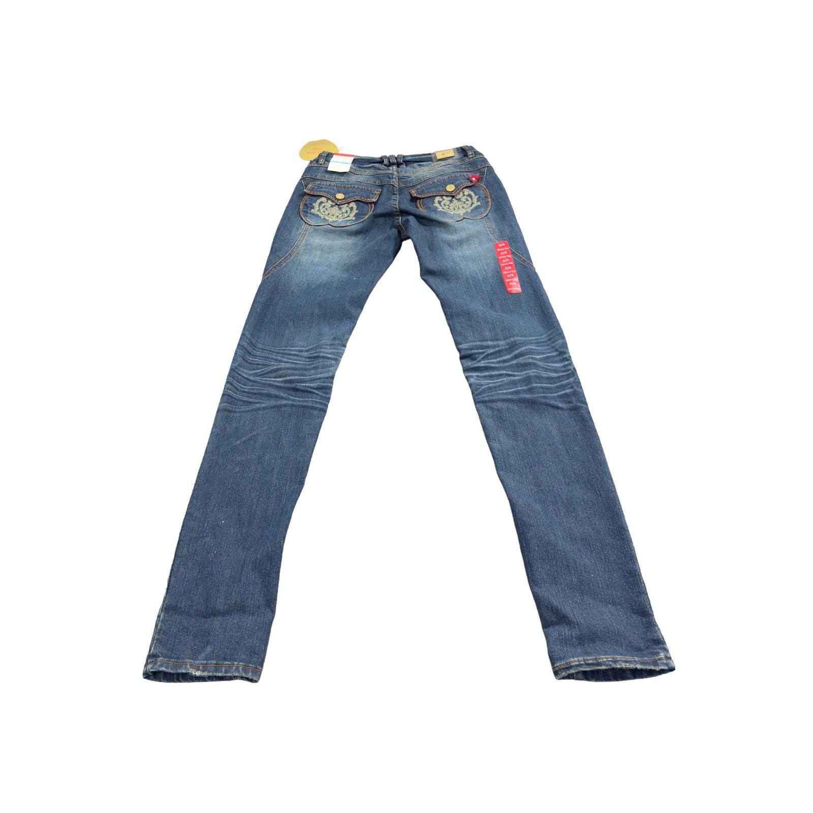 Sweet Junior Jeans da bambina a zampa con pietre colorate - jeans: in