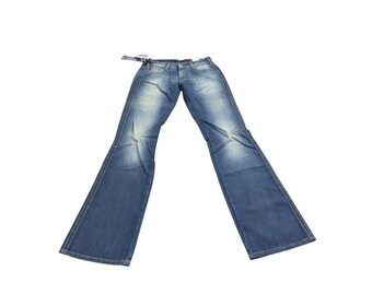 NWT Vintage Miss Sixty Mary J Jeans Deadstock 3D Plisserade Knäbyxor Storlek 30