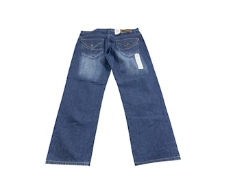 Vintage Pelle Pelle Wide Leg Denim Hidden Pocket Faded Y2K Hip Hop 90s 2000s